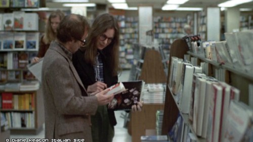 Alvy and Annie at the bookstore in Annie Hall
