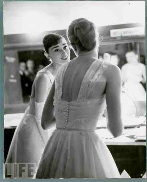 Hepburn and Kelly in Life